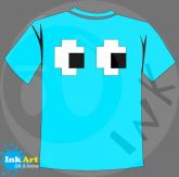Camisa - Pac Man Fantasma ( Azul )
